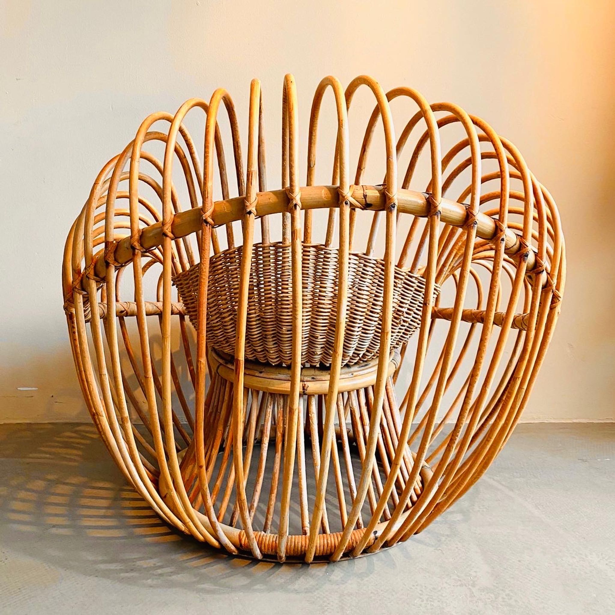 Bamboo and wicker armchair by Janine Abraham & Jan Dirk Rol 1958
