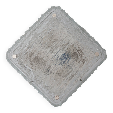 Ice glass ceiling lamp by Kaiser Leuchten 1970s