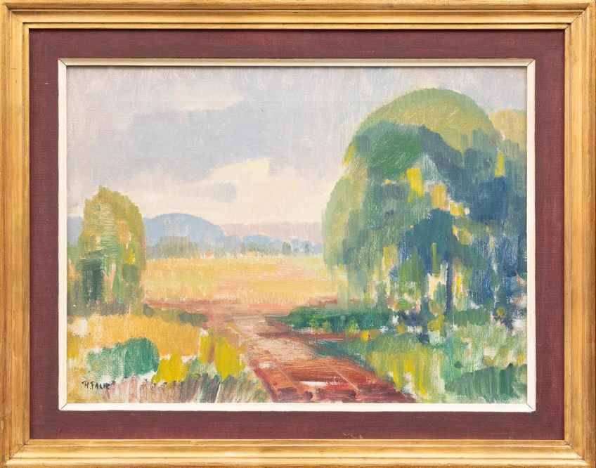 Original Swedish Oil On Canvas – “Landscape” By Ragnar Falk – Signed