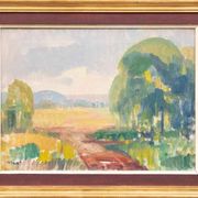 Original Swedish Oil On Canvas – “Landscape” By Ragnar Falk – Signed