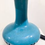Mid-Century Blue Ceramic Table Lamp