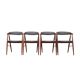Set of four teak chairs, Danish design, 1960s, designer: Ejner Larsen & Aks