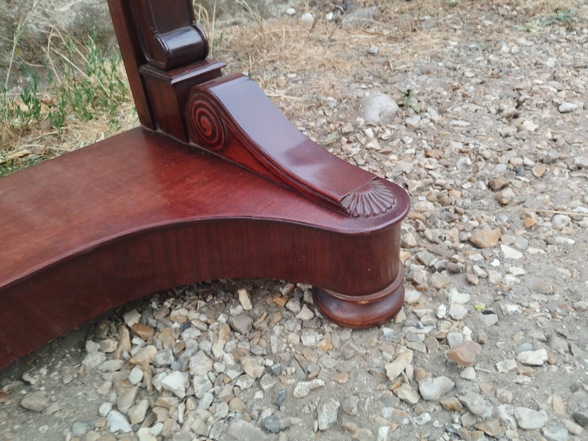 Console ancienne style louis xvi plateau bois