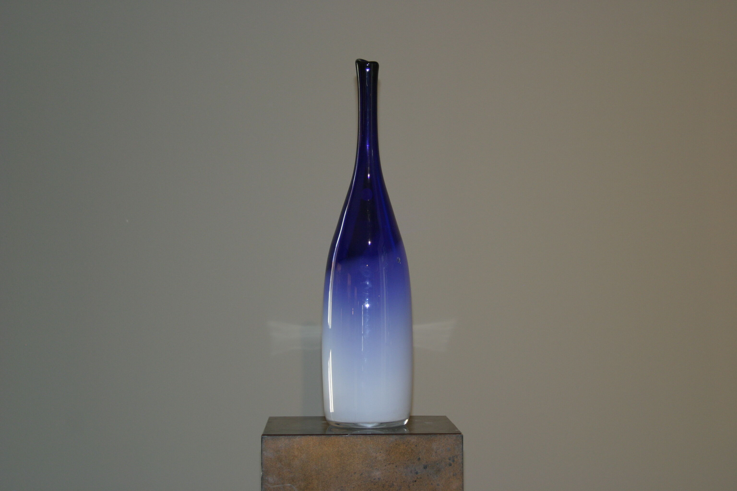 Holmegaard blown glass bottle - Scandinavian glassware