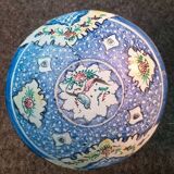 Set of 6 antique enameled copper bowls with Persian decoration