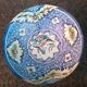 Set of 6 antique enameled copper bowls with Persian decoration