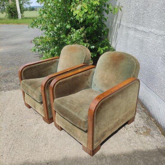 Pair of art deco armchairs