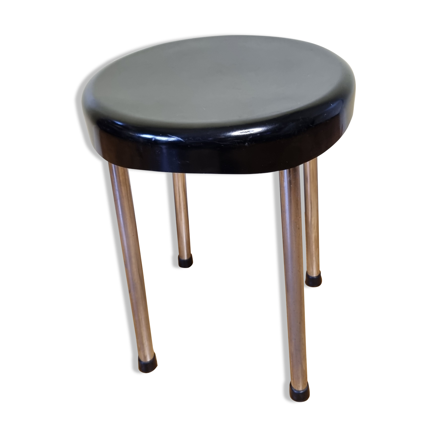 Black bakelite stool, 50s-60s