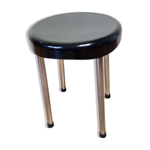 Tabouret en bakélite noir, années