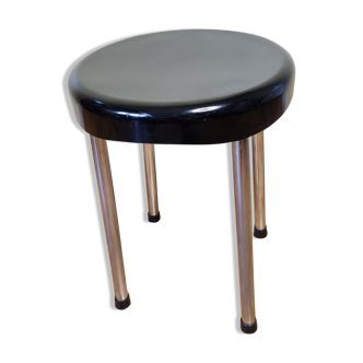 Black bakelite stool, 50s-60s