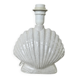 Italian "shell" lamp in cracked ceramic from the 70s and 80s
