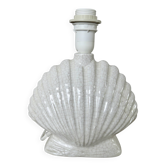 Italian "shell" lamp in cracked ceramic from the 70s and 80s