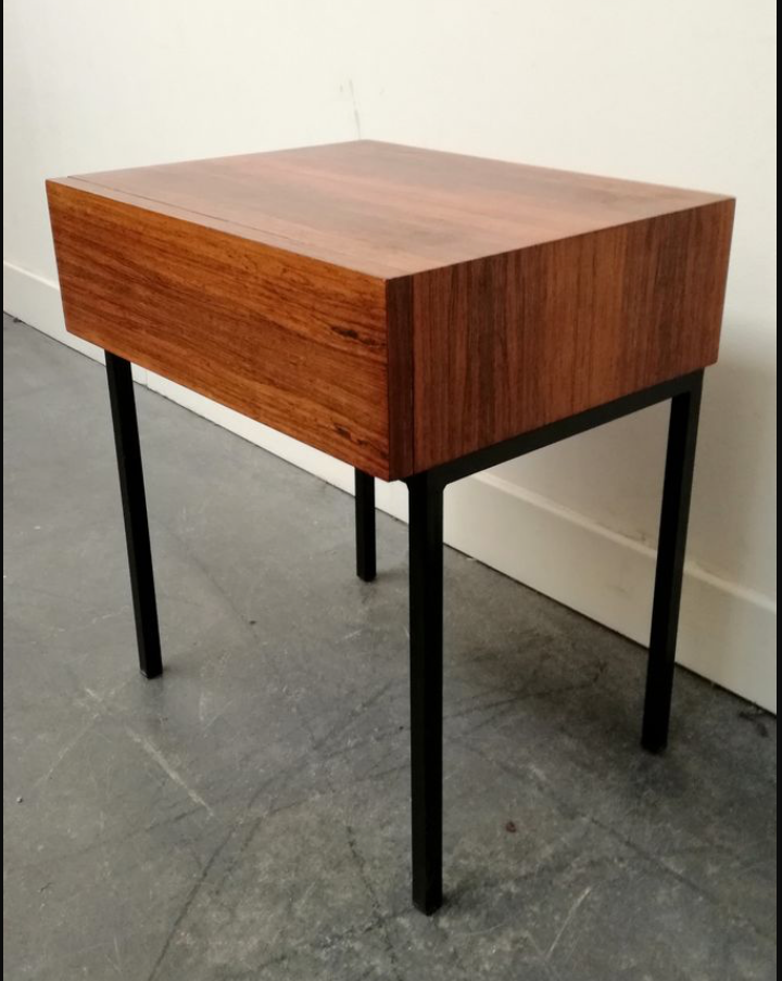Bedside table in rosewood 1950s