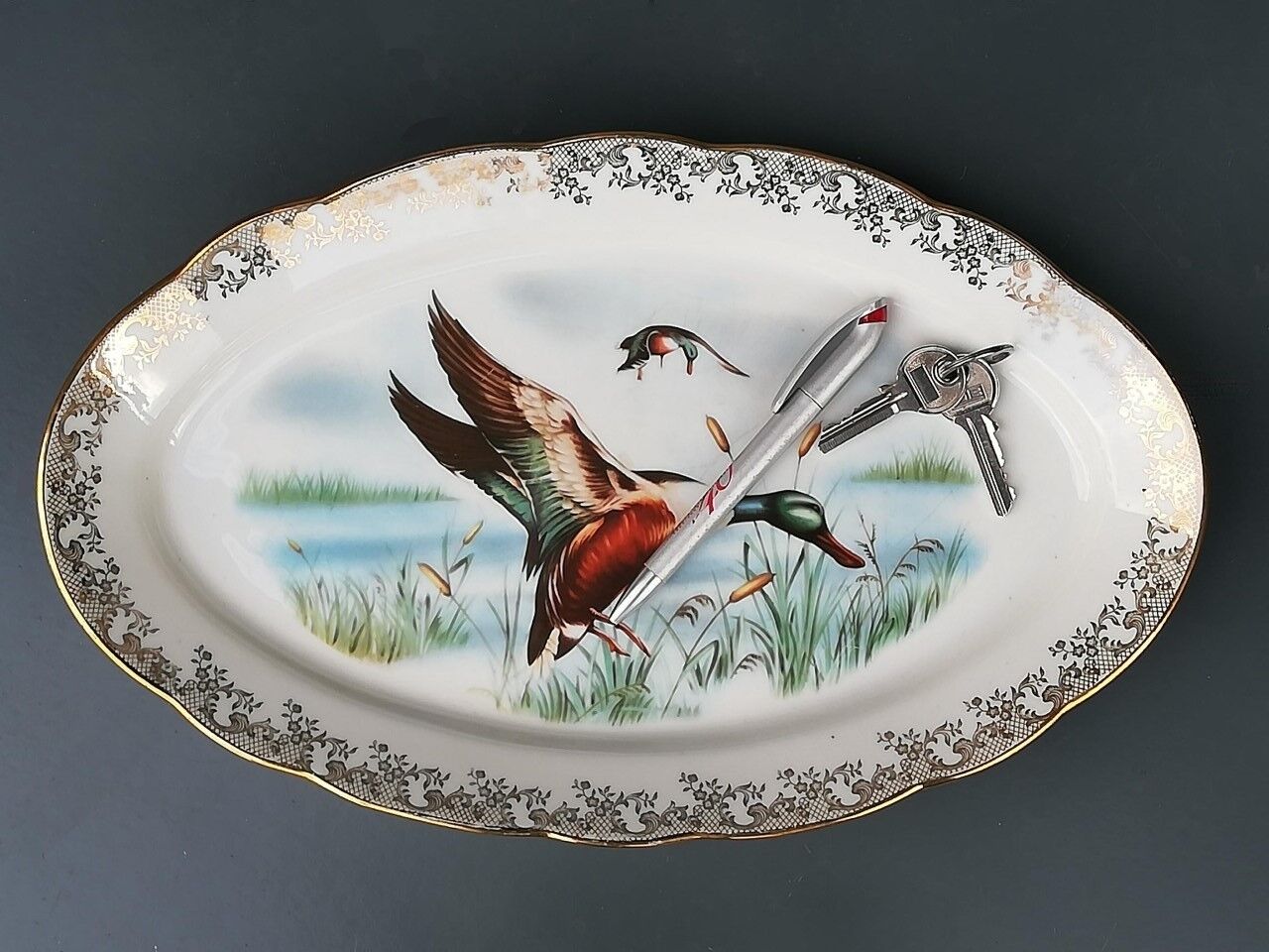 Antique dish in Limoges Porcelain