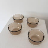 Set of 4 glass glasses