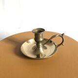 Brass hand-held candlestick