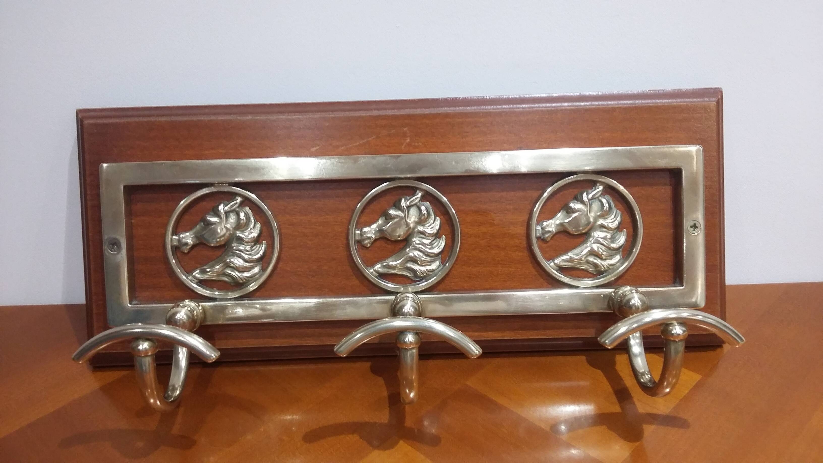 Very Pretty Brass Horse Coat Rack