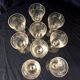 Suite de 8 verres a vin cuit ou a liqueur en cristal grave des annees 1930 1940