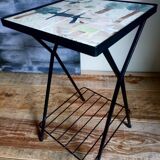 50s metal side table