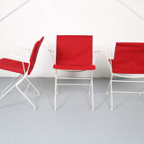 French mid-century vintage garden set designed by Raoul Guys (attributed) 3 chairs and a table