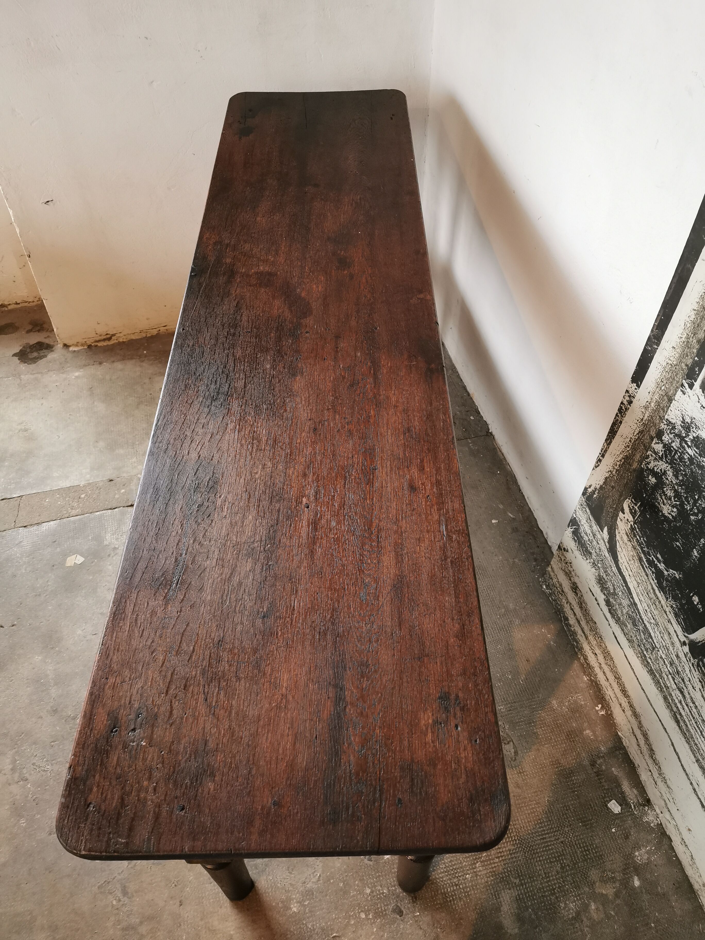 Draper table, oak wood console