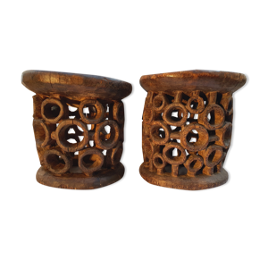 Paire de tabourets bamileke