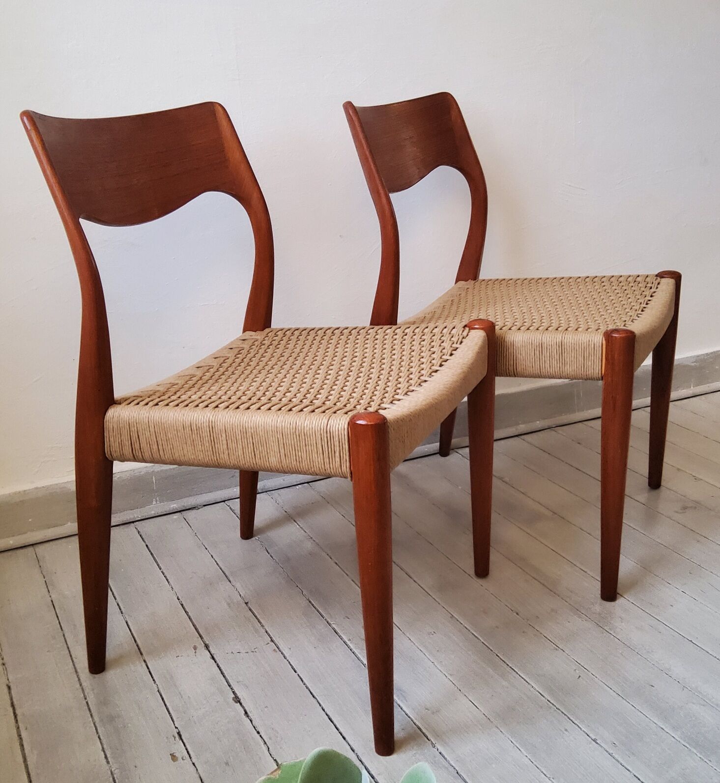 Vintage Niels Otto Møller 1950s chairs