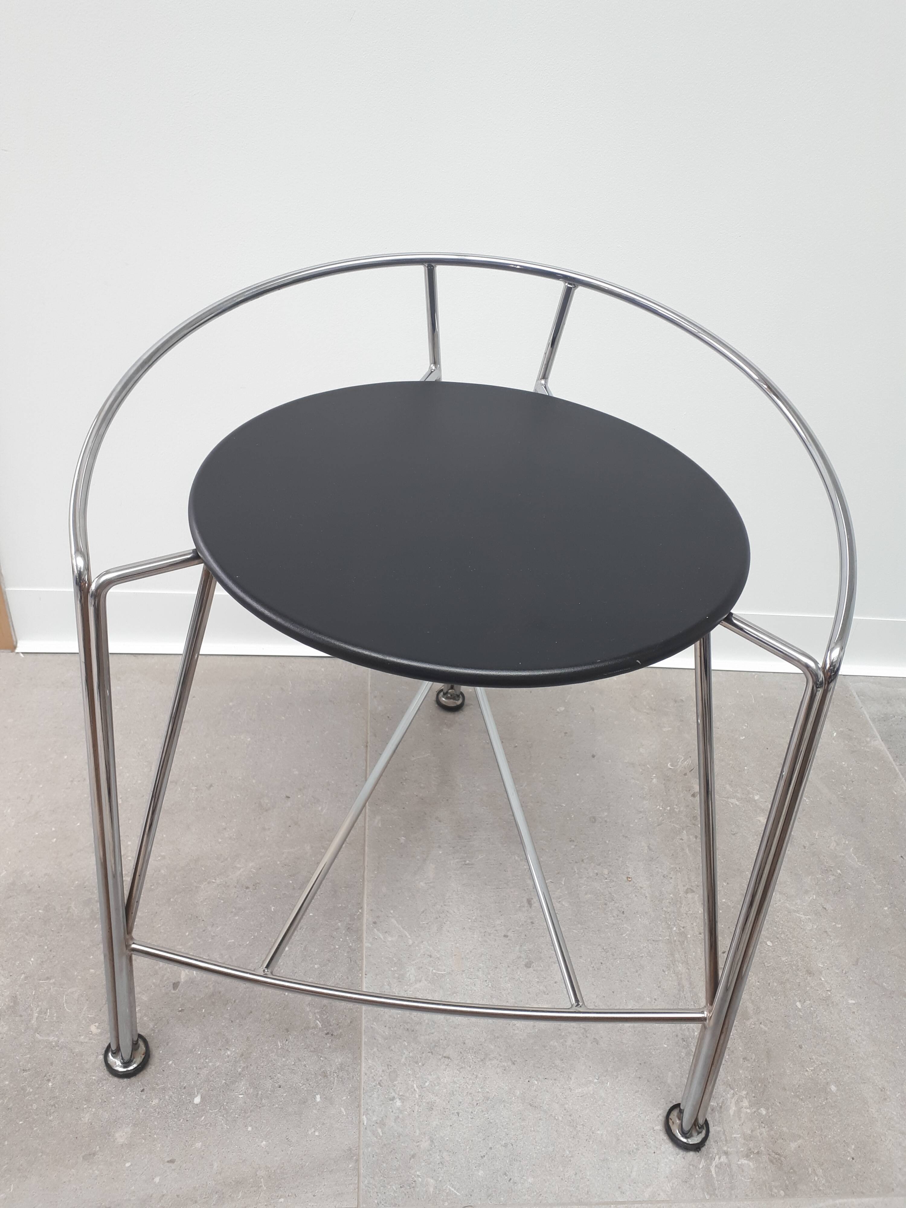 Pair of stools by Pascal Mourgue silver Moon