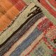 Tapis Kilim rayé rose et orange