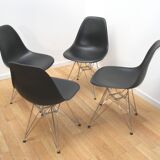 Set of 4 DSR chairs, Charles & Ray Eames