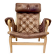 FAUTEUIL BRUNO MATHSSON CUIR 1960.