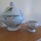 soup tureen + 8 bowls – Philippe Deshoulières “Caribbean Sea” – Porcelain