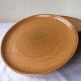 Ensemble de 6 assiettes plates en grès, faïencerie  longchamp