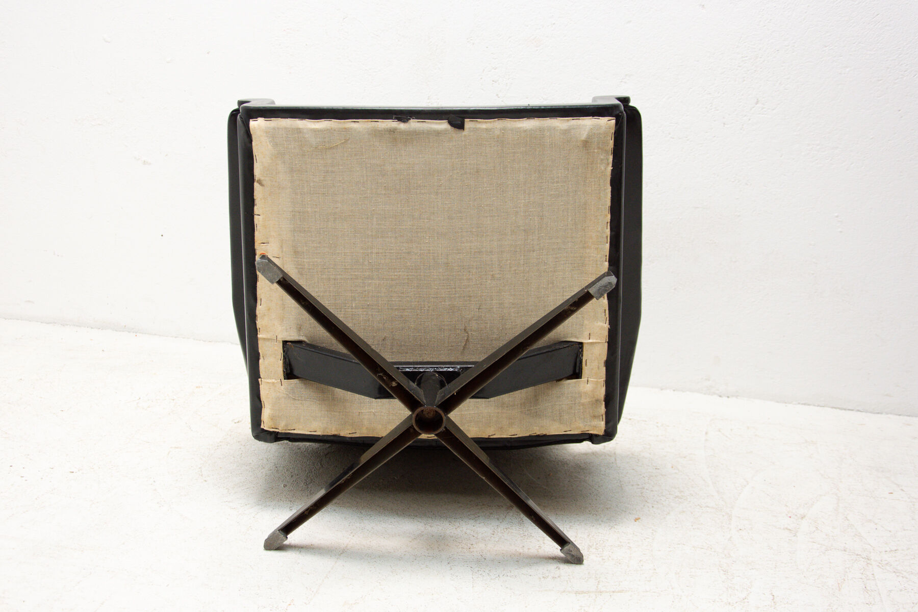 Pair of leather swivel armchairs from UP Zavody, 1970´s
