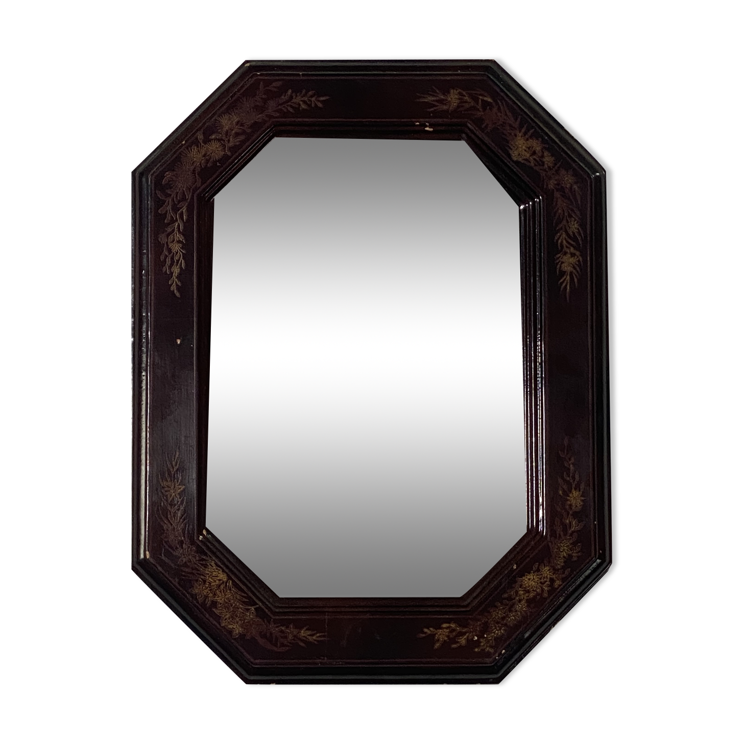 Octagonal mirror floral pattern