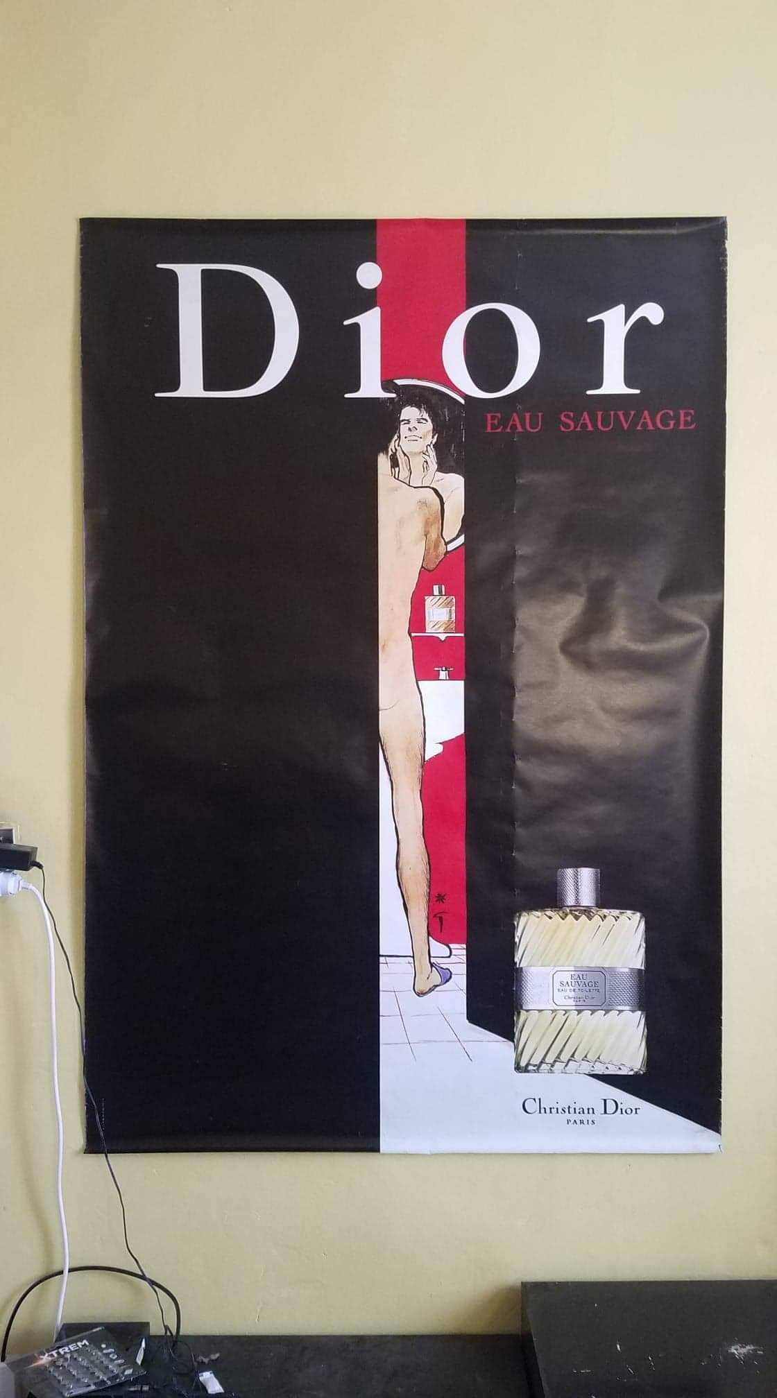 Poster René gruau eau sauvage Dior vintage pub original vogue louis 70