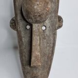 Masque N'Tomo Bambara, Mali, Bois Sculpté, Patine Ancienne, XXe, 64 cm