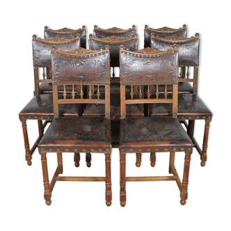 Set of 8 renaissance chairs