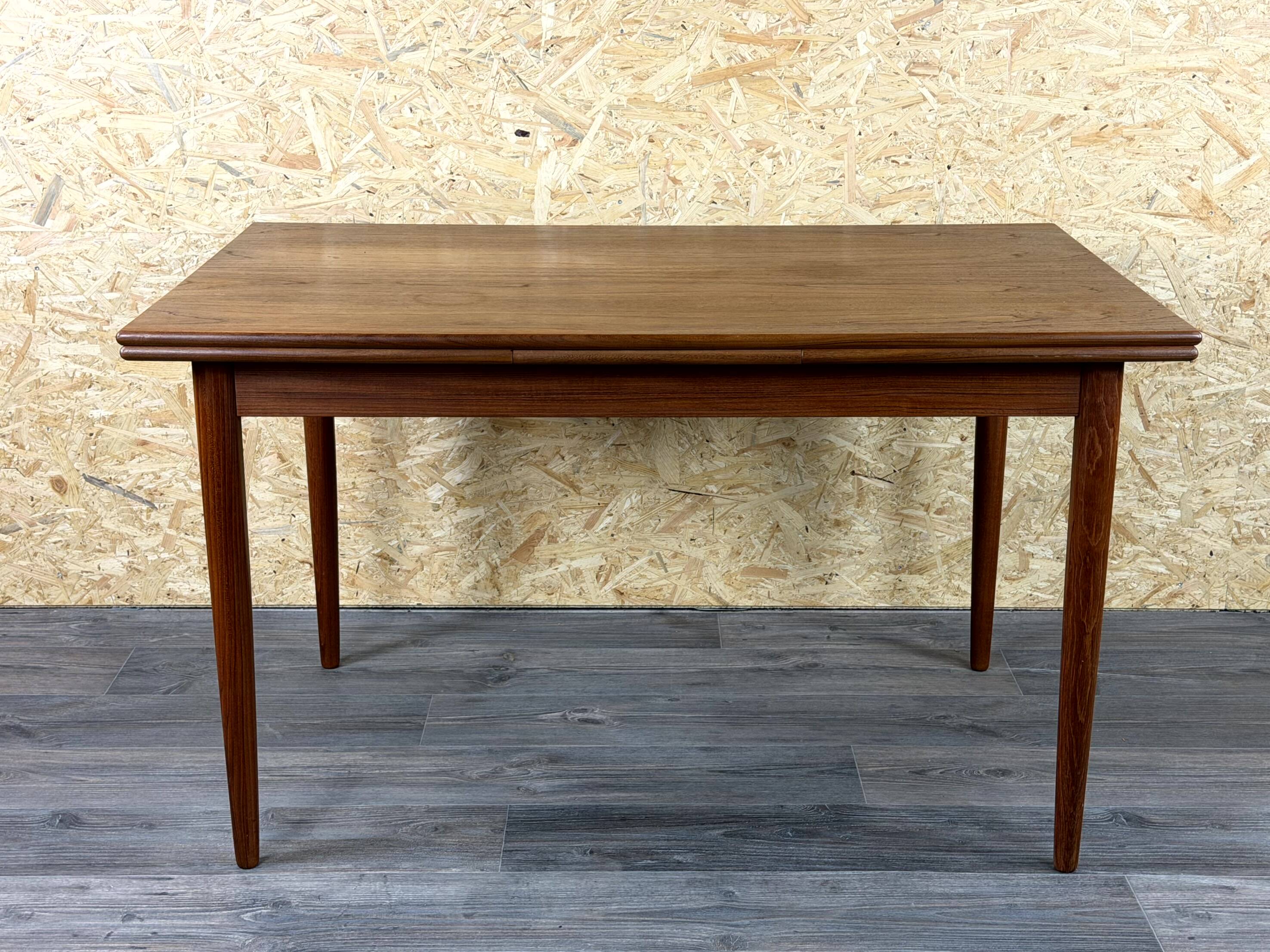 1960s 1970s Teak Dining Table Danish Modern Design Made in Denmark