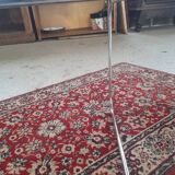 Smoked glass and chrome bedside table