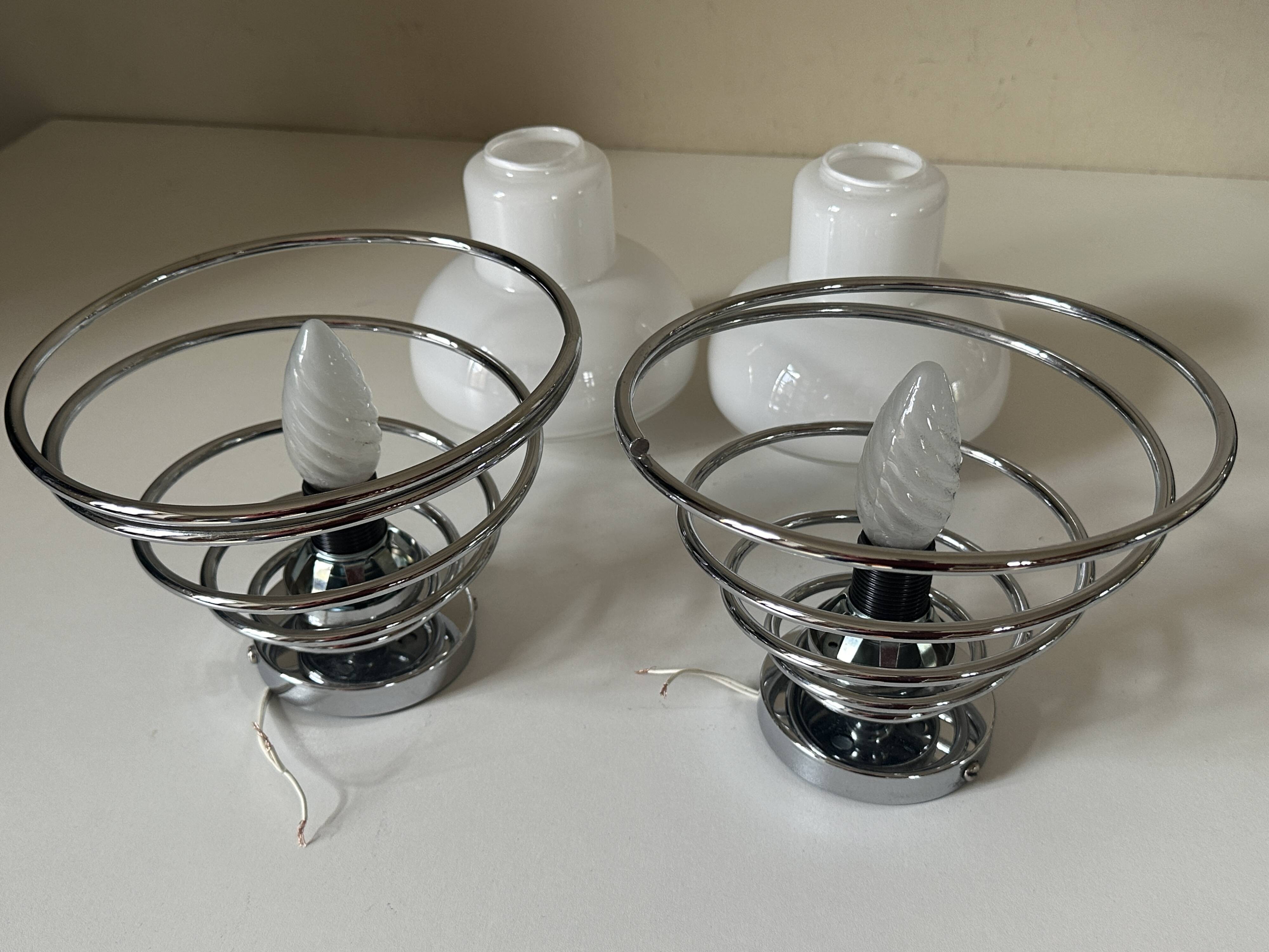 Pair of space age wall lights by Delmas from the 70s