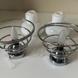 Pair of space age wall lights by Delmas from the 70s