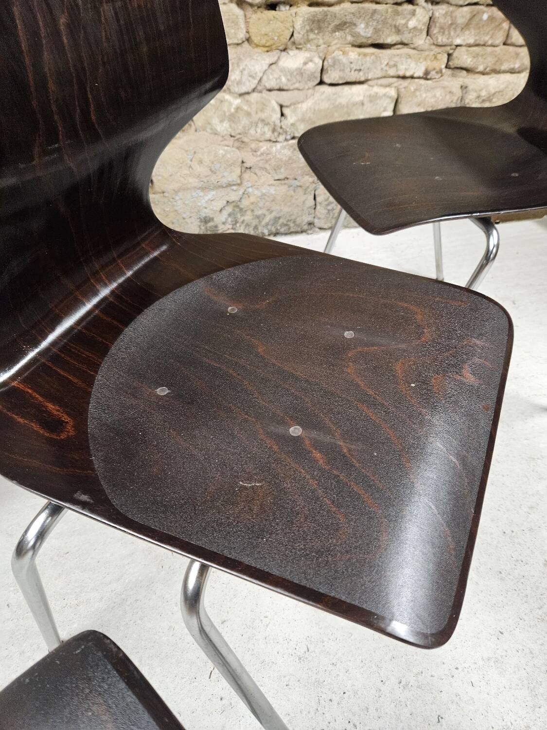 Lot 4 chaises
Flötotto pagwood 1960"