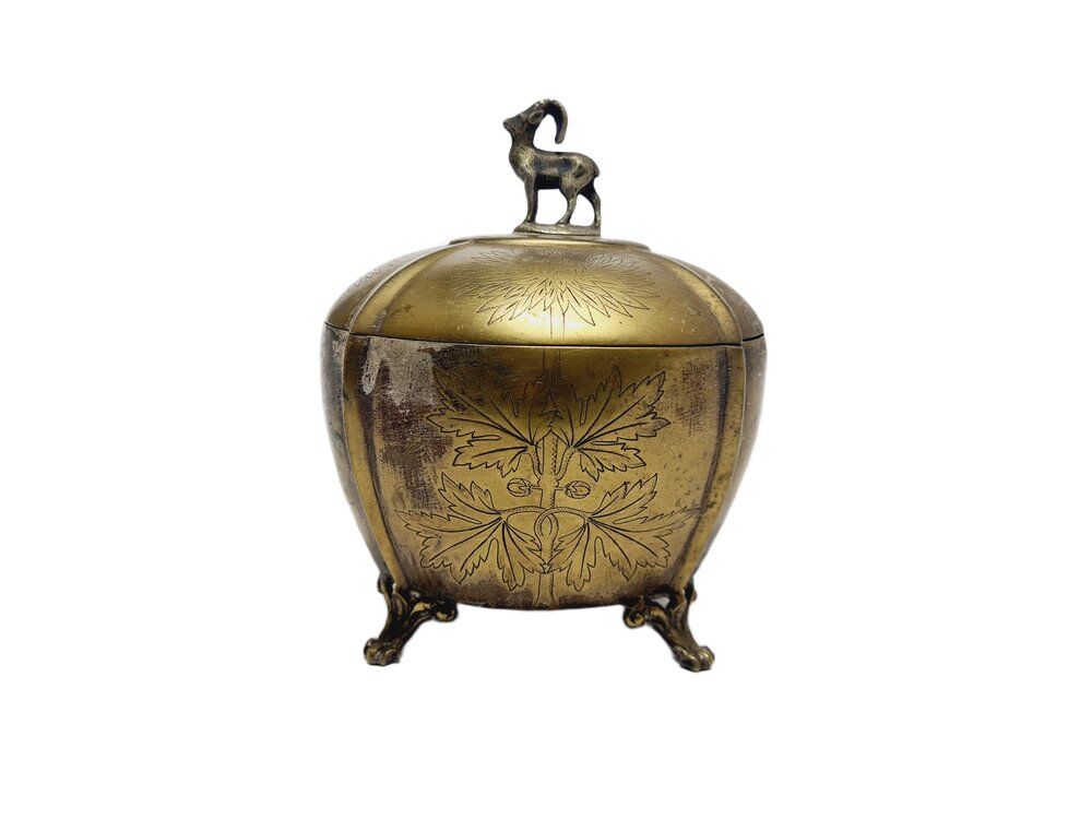 Art Nouveau sugar bowl from Szandrik, Hungary, 1890s