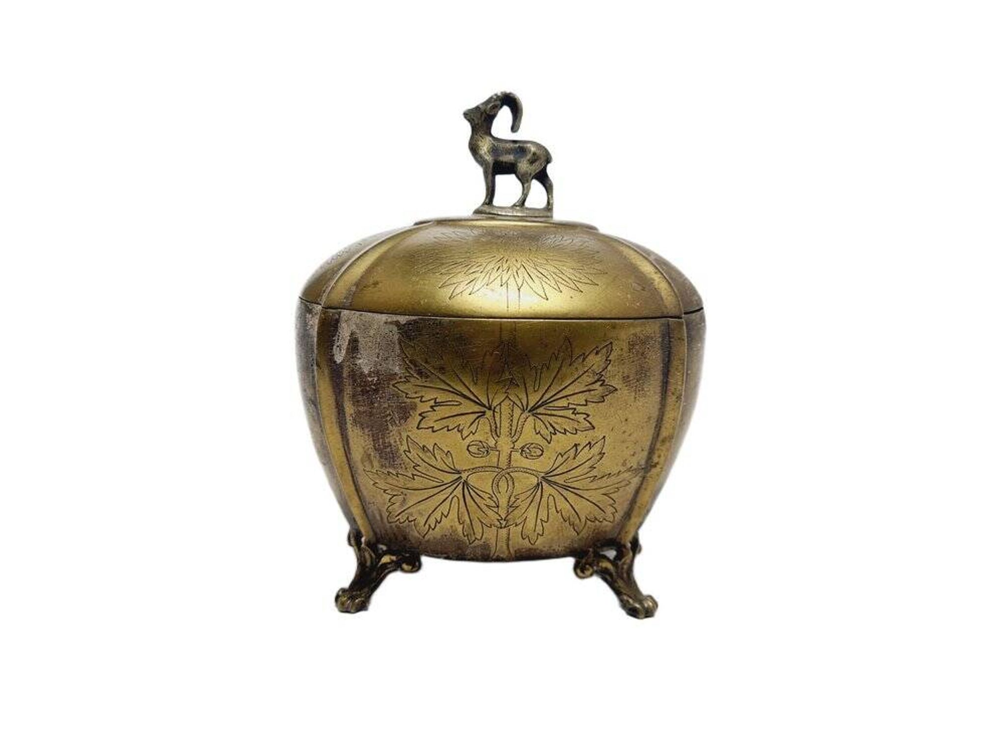 Art Nouveau sugar bowl from Szandrik, Hungary, 1890s