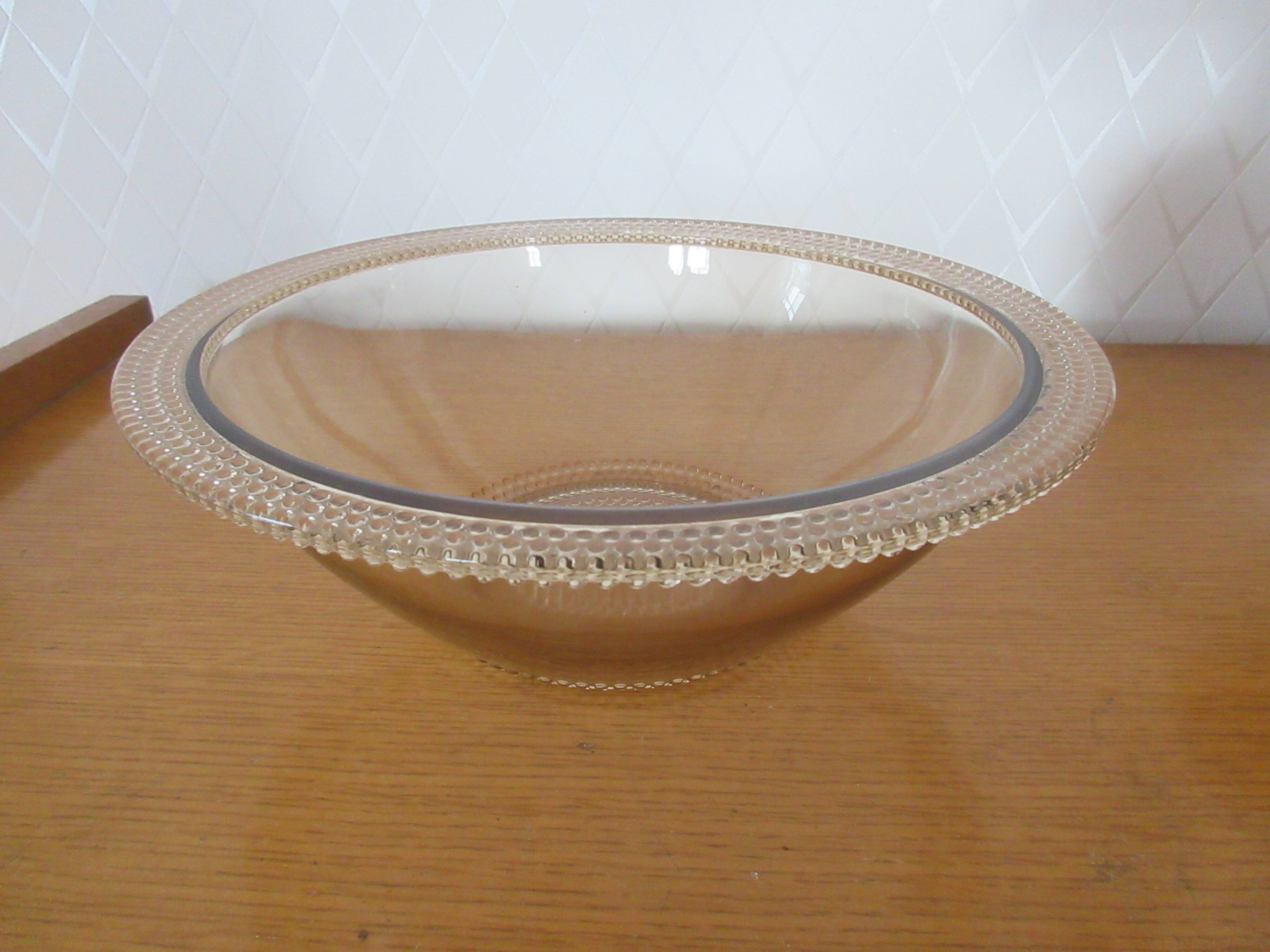 Saladier verre brun clair