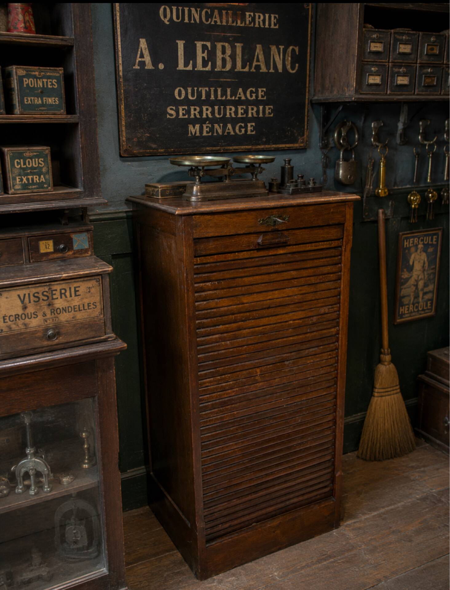 Old louvered furniture