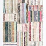 Boho ethnic flatweave vintage rug 124x170cm