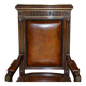 Bureau partenaire antique russe en bois dur restauré et fauteuil en cuir