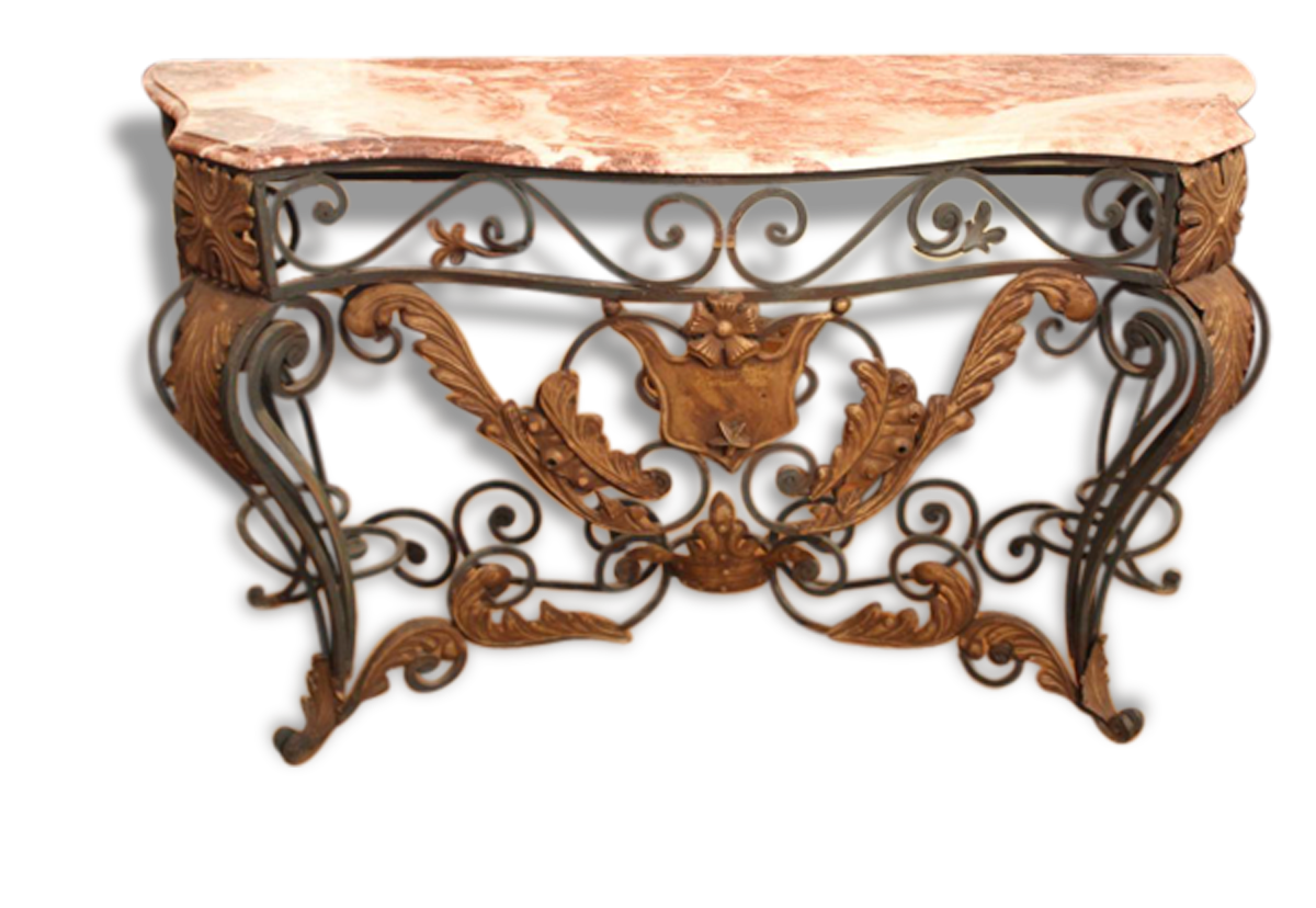 Large console wrought iron of 1900 era